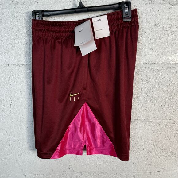 Nike Women's Basketball ISoFly Shorts, Dark Team Red/alchemy Pink Medium - Picture 1 of 6